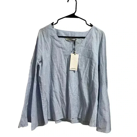 Zara Premium Collection Bell Sleeve Blouse Size Large - Picture 2 of 7